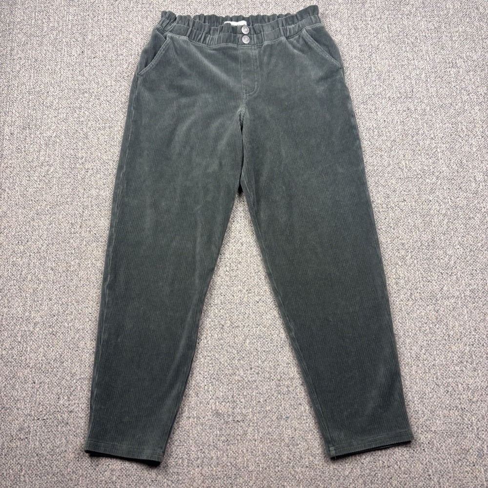Abercrombie & Fitch Kids Girls Pull On Corduroy Green Pants‎ Size 13/14 Stretch